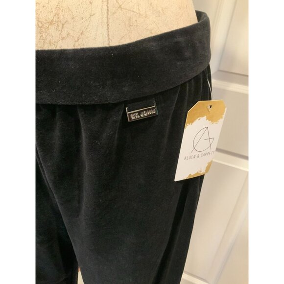 St. John Sport Black Velvet Pants W/ Elastic Waist, Size Small - Picture 3 of 7